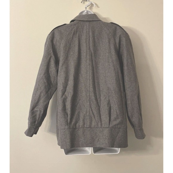 PRINGLE of SCOTLAND Vintage Gray Wool Cashmere Blend Jacket Womens Size 6 - Picture 5 of 8